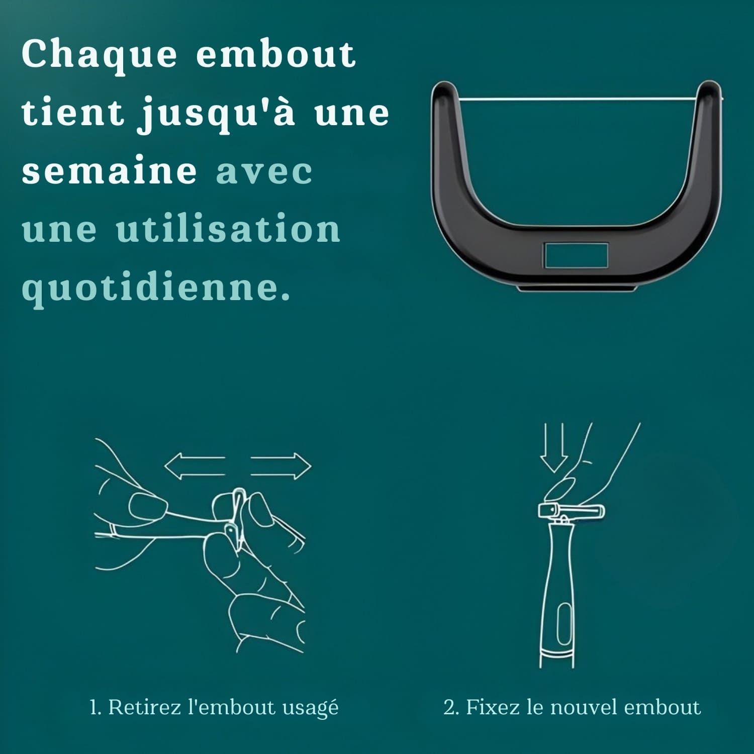 FlossOne Fil Dentaire Électrique – 35 embouts inclus